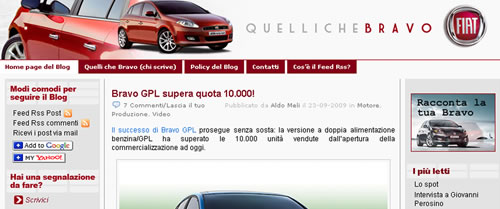 Il blog della Fiat Bravo